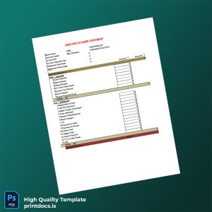 ABC Company Bank Statement Template in Word and PDF formats