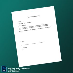 Printable AVR AUTOTRADER Employment Verification Letter Template (Word & PDF) Image Preview - PrintDocs