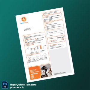 Australia Alinta Energy Retail Sales Pty Ltd Editable Utility Bill Template in Word and PDF formats
