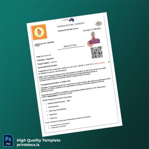 Printable Australia PCL Group Employment Verification Letter Template (Word & PDF) Image Preview - PrintDocs
