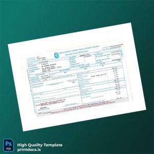 Bangladesh Bangladesh Power Development Board Editable Electricity Bill Template in Word and PDF formats