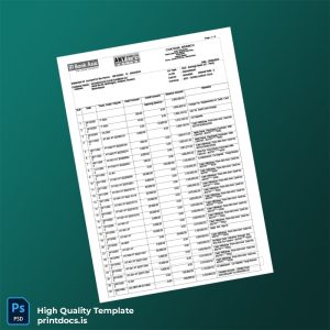 Bangladesh Bank Asia Statement Template in Word and PDF formats