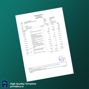 Bangladesh Bank Statement Template in Word and PDF formats