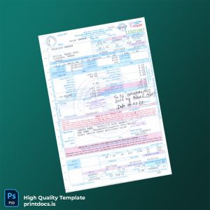 Bangladesh Dhaka Electric Supply Company Limited Editable Electricity Bill Template in Word and PDF formats