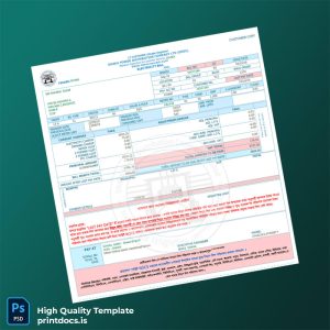 Bangladesh Dhaka Power Distribution Company Editable Utility Bill Template in Word and PDF formats