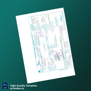 Bangladesh Dhaka Water Supply Sewerage Authority Editable Utility Bill Template in Word and PDF formats