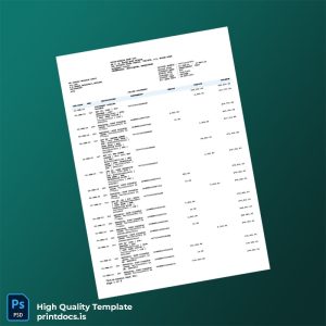 Bangladesh Dutch-Bangla Bank Bank Statement Template in Word and PDF formats