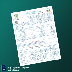 Bangladesh Dutch Bangla Bank Ltd Editable Utility Bill Template in Word and PDF formats