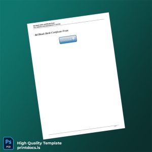 Printable Bangladesh Government Birth Certificate Template (Word & PDF) Image Preview - PrintDocs