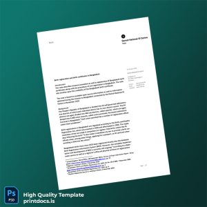 Printable Bangladesh Ministry of Health Birth Registration Certificate Template (Word & PDF) Image Preview - PrintDocs