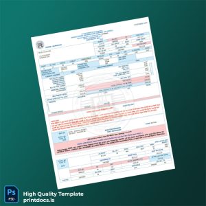 Bangladesh NOCS Nilphamari Editable Utility Bill Template in Word and PDF formats