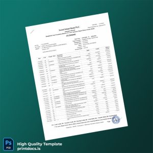 Bangladesh SIBL Bank Statement Template in Word and PDF formats