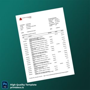 Bangladesh Shimanto Bank Limited Account Statement Template in Word and PDF formats