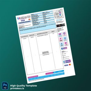 Bangladesh Southeast Bank Credit Card Statement Template in Word and PDF formats