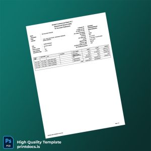 Bangladesh United Commercial Bank Bank Statement Template in Word and PDF formats