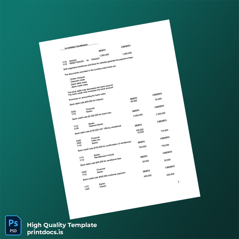 Bank Reconciliation Template in Word and PDF formats page 5