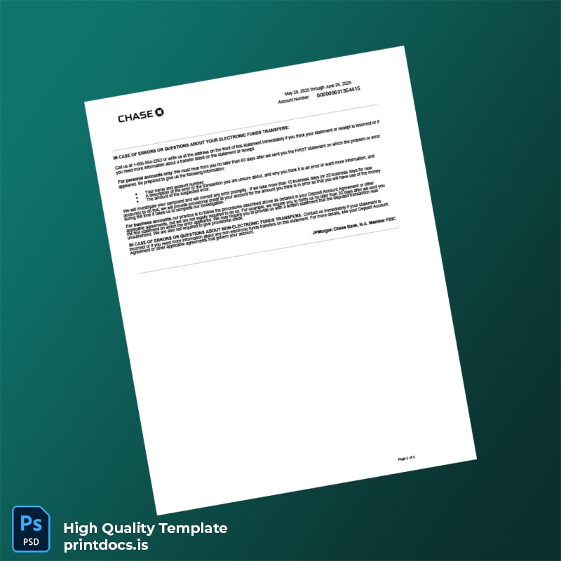 Bank Statement 3 Template in Word and PDF formats page 8