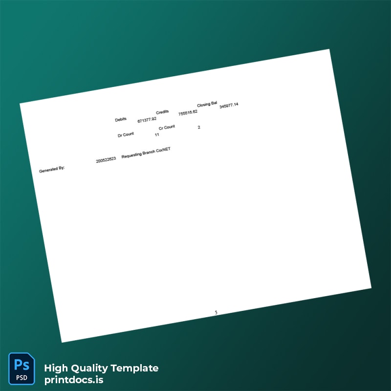 Bank Statement August-Imp Template in Word and PDF formats page 5