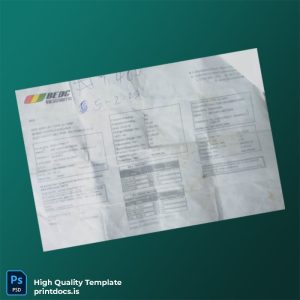 Basir Feeder _ Faizgan II Editable Electricity Bill Template in Word and PDF formats