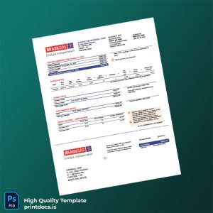 Brazil BRASILG S Editable Gas Bill Template in Word and PDF formats