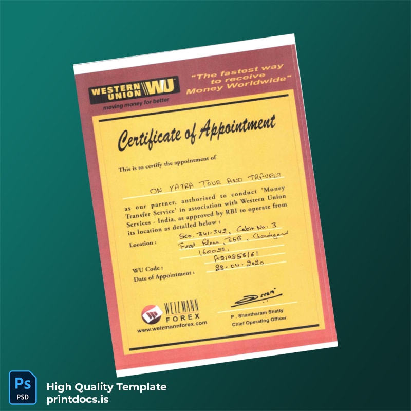 Printable Business Registration Certificate Template in Word and PDF formats page 8 Image Preview - PrintDocs