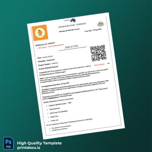 Printable Canada Paul Barron Employment Verification Letter Template (Word & PDF) Image Preview - PrintDocs