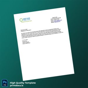 Printable Canada Servus Credit Union Employment Verification Letter Template (Word & PDF) Image Preview - PrintDocs