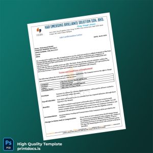 Printable Canada The Four Seasons Hotels and Resorts Job Confirmation Letter Template (Word & PDF) Image Preview - PrintDocs