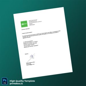 Printable Colombia NCR Colombia LTDA Employment Verification Letter Template (Word & PDF) Image Preview - PrintDocs