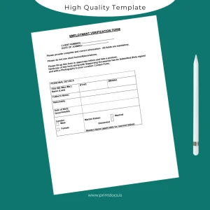 Printable Corrival Corporate Consultants Ltd Employment Verification Letter Template (Word & PDF) Image Preview - PrintDocs