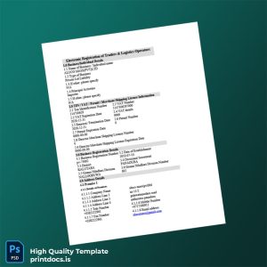 Printable Country Document Type Title Business Business Registration Certificate Template (Word & PDF) Image Preview - PrintDocs