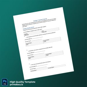 Editable Accounting Exercise Template in Word and PDF formats