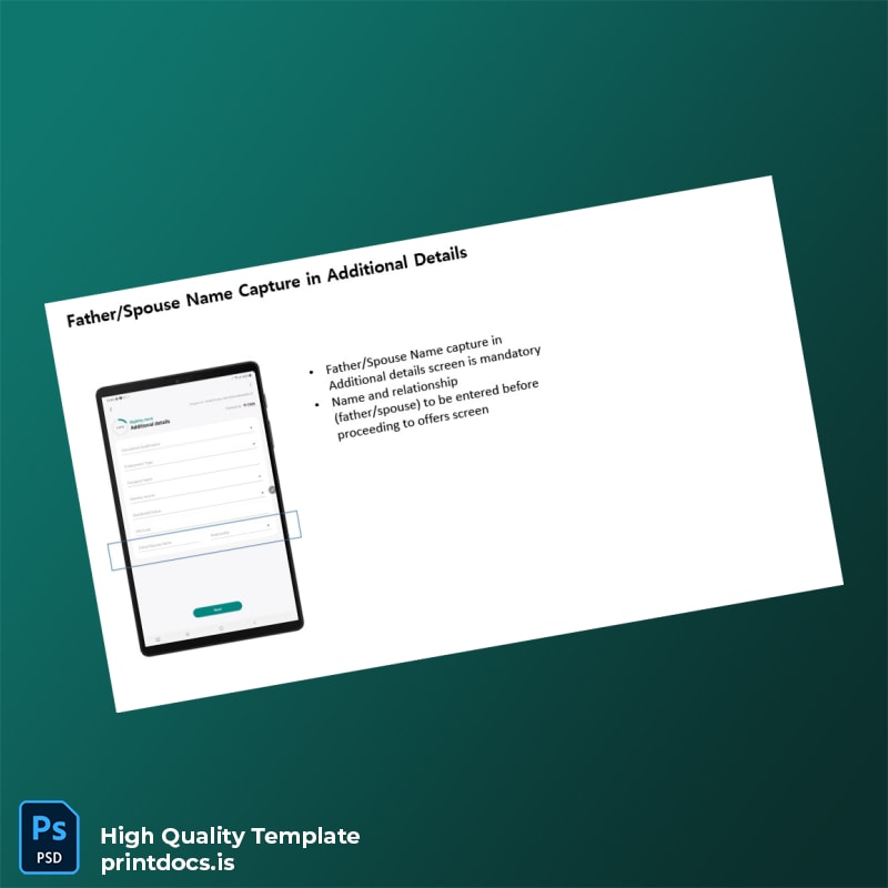 Editable App Features Document Template in Word and PDF formats