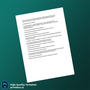 Editable Company Incorporation Template in Word and PDF formats