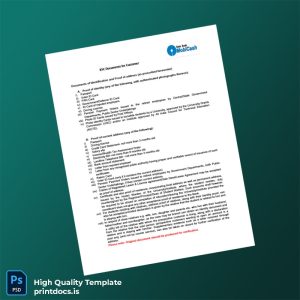 Editable Identity Document Template in Word and PDF formats