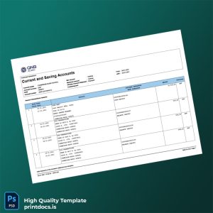 Egypt QNB Bank Statement Template in Word and PDF formats