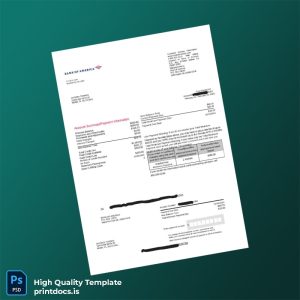 Empty Bank Statement Template in Word and PDF formats
