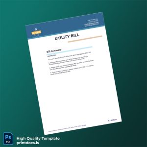 Estonia Editable Utility Bill Template in Word and PDF formats