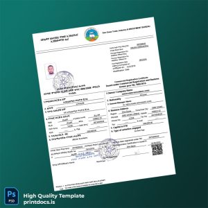 Printable Ethiopia Dire Dawa Trade Industry Investment Bureau Commercial Registration Certificate Template (Word & PDF) Image Preview - PrintDocs