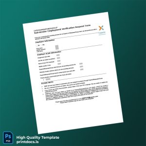 Printable Experis ManpowerGroup Employment Verification Letter Template (Word & PDF) Image Preview - PrintDocs
