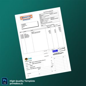 FNB - First National Bank Editable Utility Bill Template in Word and PDF formats