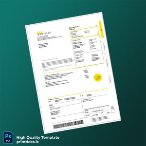 Finland Helen Ltd Editable Electricity Bill Template in Word and PDF formats