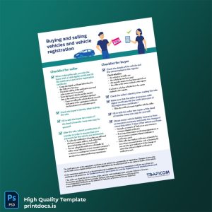 Printable Finland Traficom Vehicle Registration Certificate Template (Word & PDF) Image Preview - PrintDocs