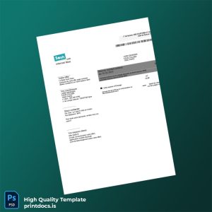 France Sosh Editable Utility Bill Template in Word and PDF formats