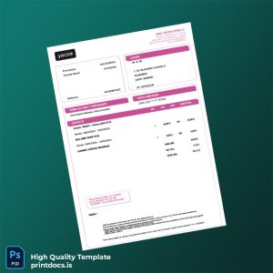 France Yacom Telecom Editable Utility Bill Template in Word and PDF formats