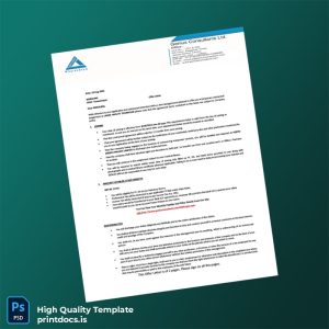 Printable Genius Consultants Ltd Employment Verification Letter Template (Word & PDF) Image Preview - PrintDocs