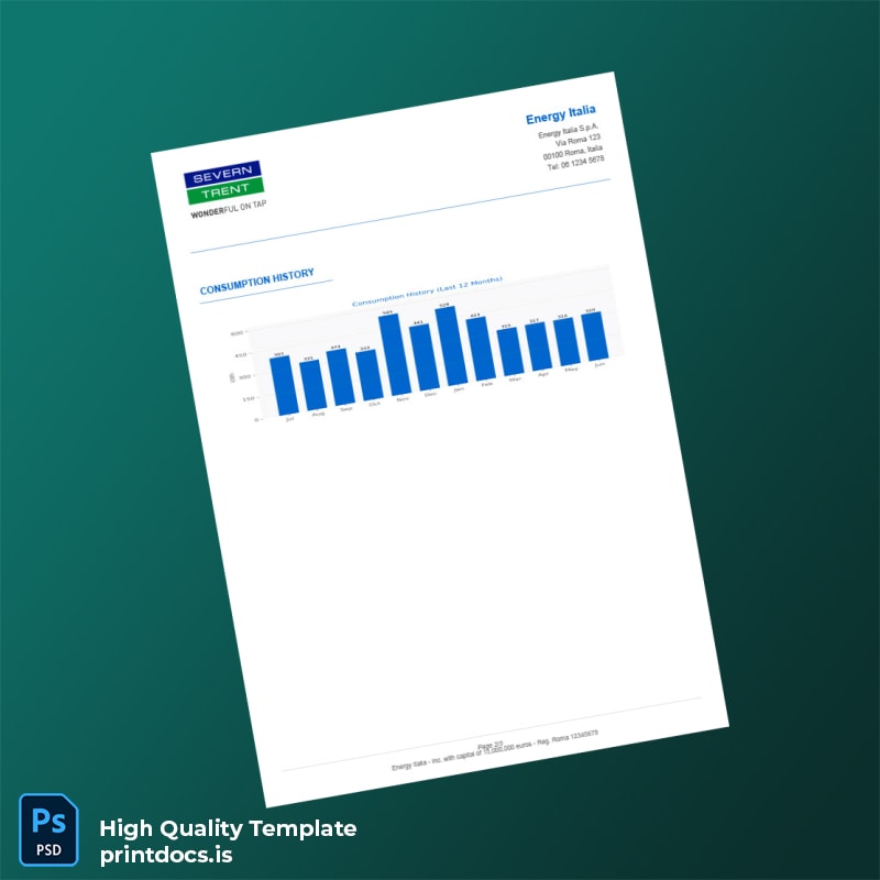 Germany Energy Italia S P A Editable Electricity Bill Template in Word and PDF formats page 2