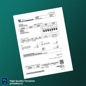 Hong Kong Water Supplies Department Editable Water Bill Template in Word and PDF formats