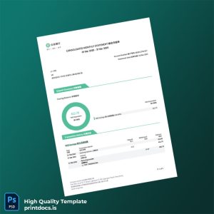 Hong Kong ZA Bank Statement Template in Word and PDF formats