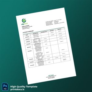 Hungary OTP Bank Statement Template in Word and PDF formats